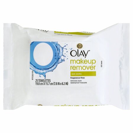 OLAY Makeup Remover Wet Cloth Franrance Free, 25PK 199672